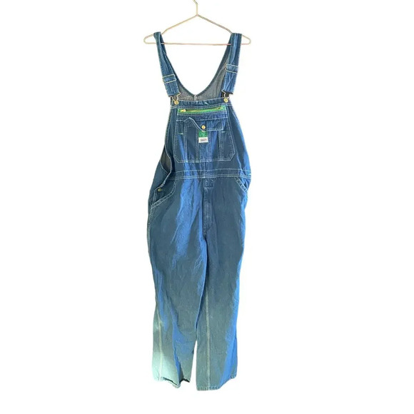 Liberty Women's Blue Medium Washed Denim Bib Overalls Size 38 - Picture 2 of 5